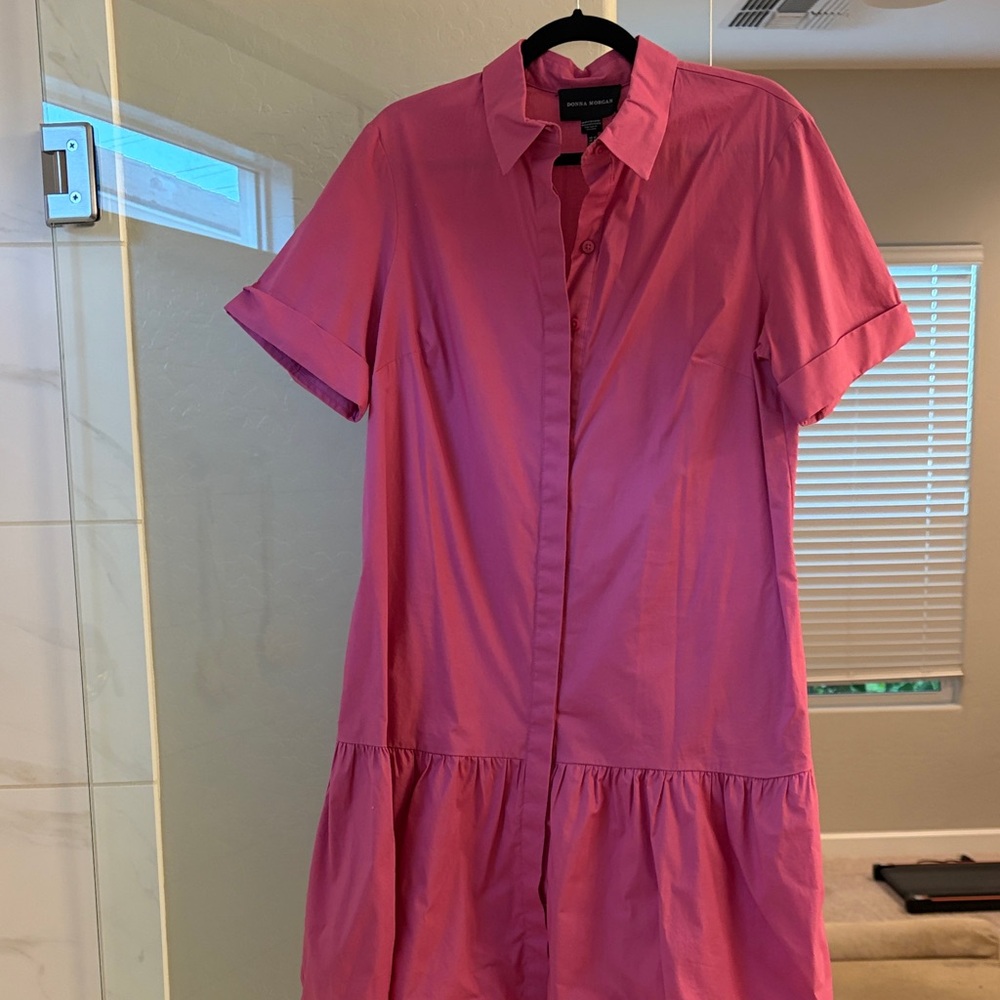 Donna Morgan Hot Pink Shirt Dress